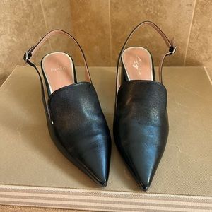 Linea Paolo Stack Heel Sling-backs